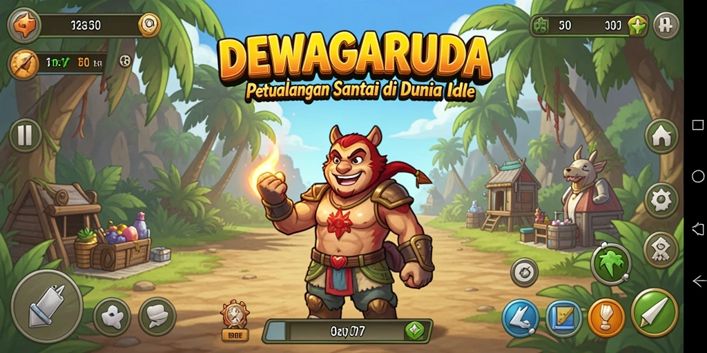 Tampilan gameplay DEWAGARUDA yang menarik di dunia Idle.