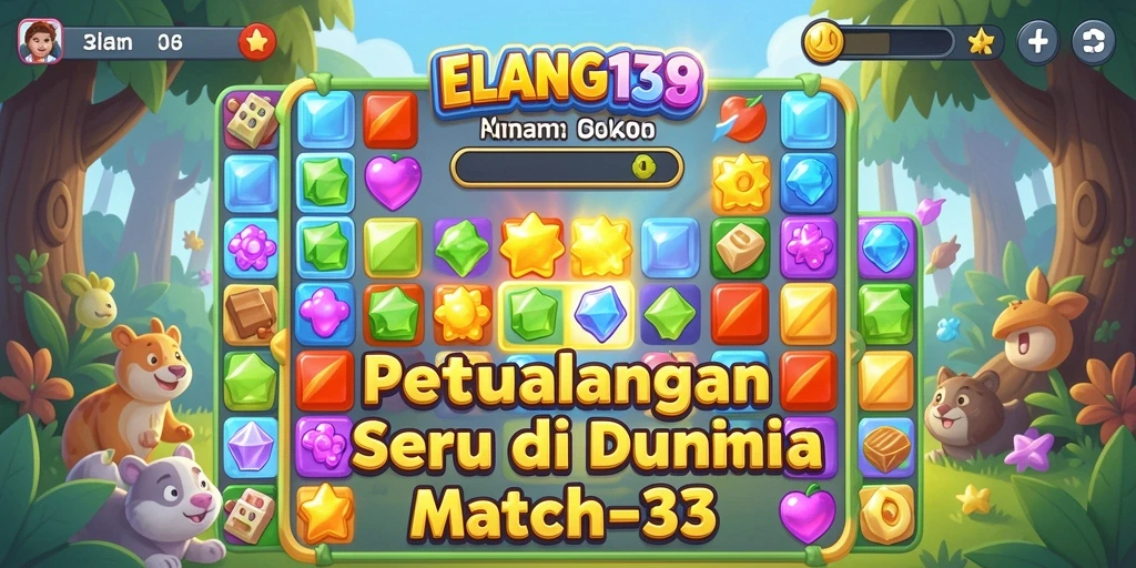 Screenshot gameplay ELANG138 dengan aksi mencocokkan elemen Match-3.