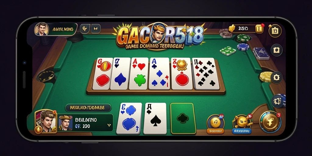 Tampilan seru gameplay Domino di GACOR518