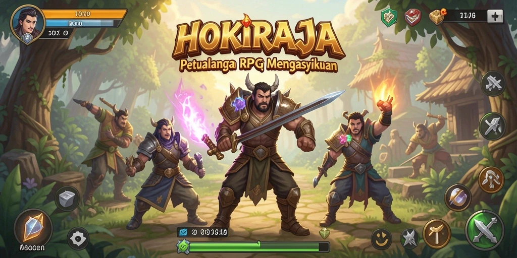 Tampilan gameplay HOKIRAJA yang menakjubkan dan mendalam.