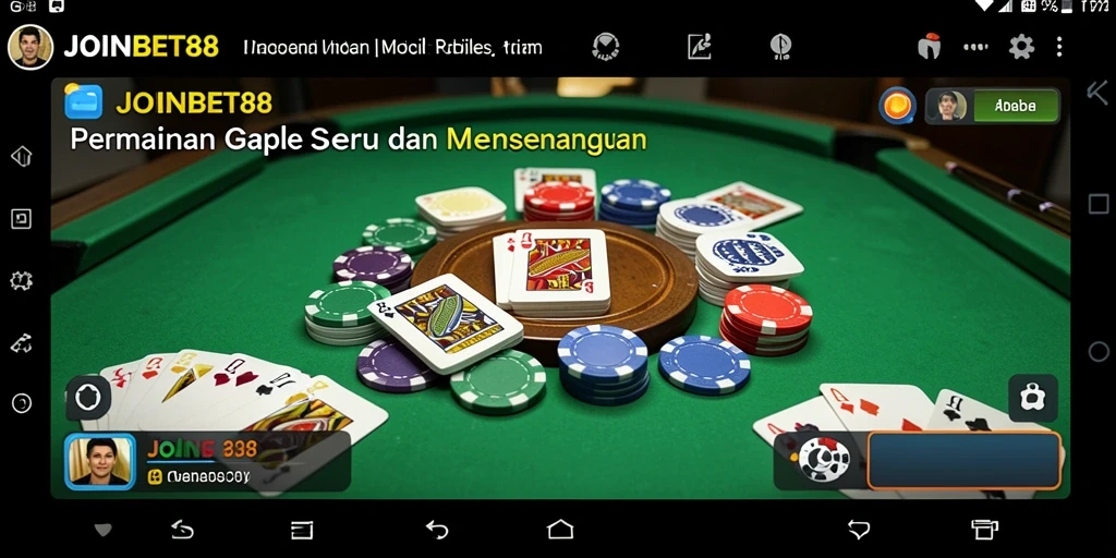 Tampilan gameplay seru Gaple di JOINBET88 yang menantang.