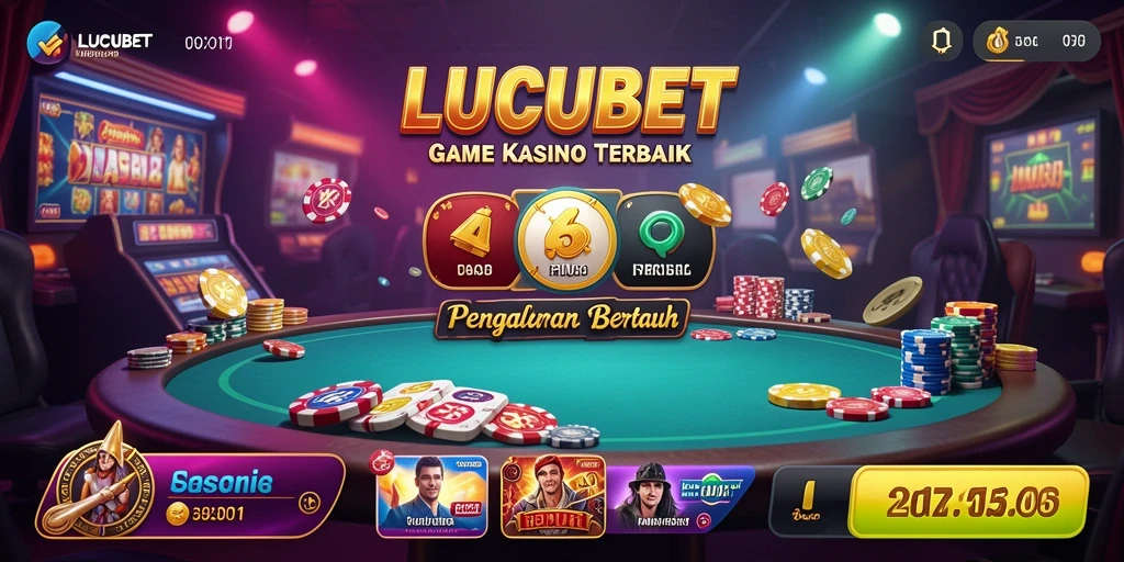 Screenshot gameplay LUCUBET menampilkan suasana kasino yang mendebarkan.