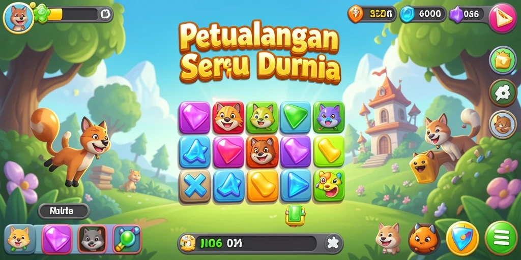 Tangkapan layar N06 memperlihatkan momen seru mencocokkan permata.