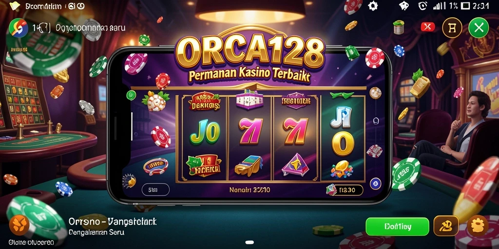 Screenshot menampilkan gameplay seru di ORCA128, penuh dengan aksi kasino.