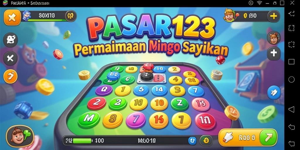 Tampilan gameplay seru PASAR123 dengan papan Bingo yang menarik.
