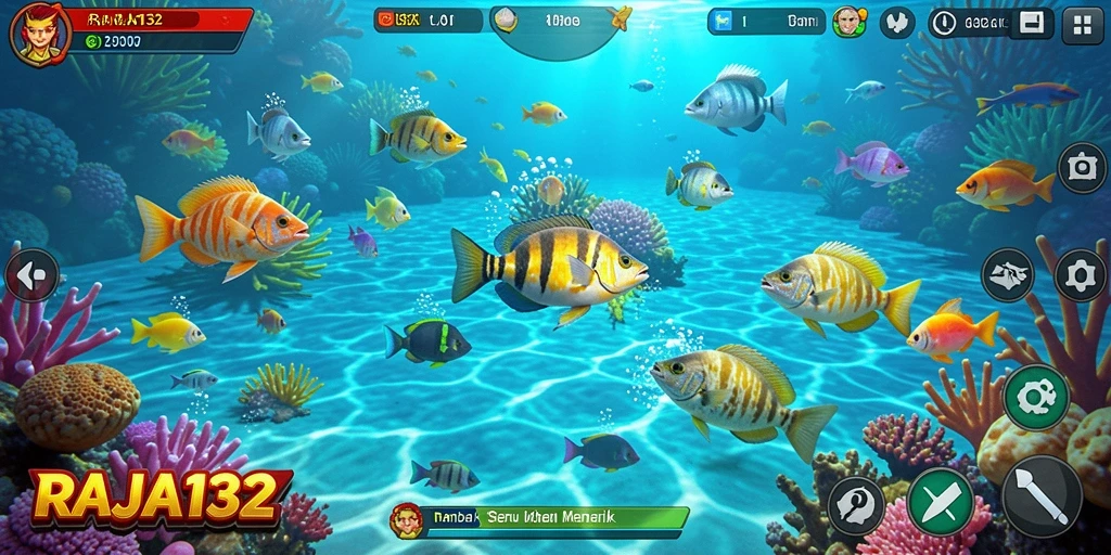 Tampilan gameplay Tembak Ikan yang menarik dan penuh aksi.