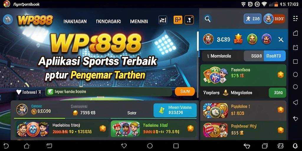 Tampilan gameplay WP888 menampilkan taruhan langsung yang mendebarkan.